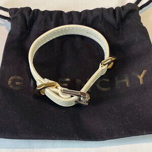 Givenchy White Leather Voyou Bracelet - NWOT
